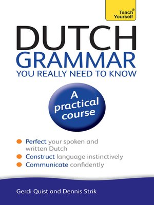 cover image of Dutch Grammar You Really Need to Know